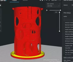 Filament Spool Holder (Based on Amazon Basics Spool) 55mm diameter by 70mm wide and 10mm center tube for the bolt.)