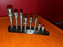 Hanging Variable Spacing Customizable Hex Bit Holder