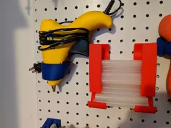 Hot Glue Peg Board Mount