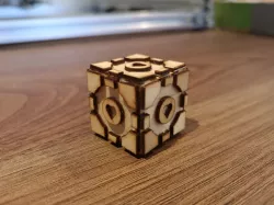 Laser Cut Companion Cube (Portal)