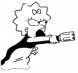 Maggie Simpson Stencil