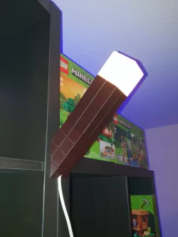  Minecraft Torch Nightlight Base with Cable outlet, a IKEA E14 bulb socket fits in