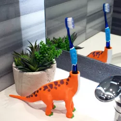 Multi-Color Dinosaur Toothbrush Holder
