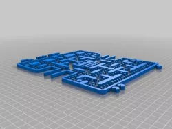 Pac-man maze 3D wall art 