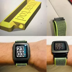 Pebble Time - strap watch adapter  (22mm and 20mm versions)