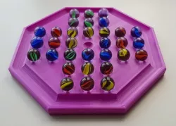 Peg Solitaire For Marble/Bearings - Parametric (Customizer)