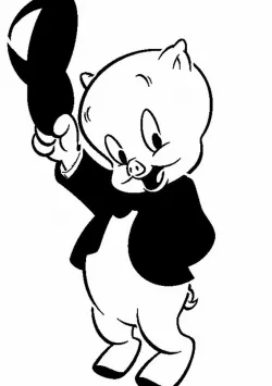 Porky Pig stencil