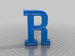 R letter geo slab m703