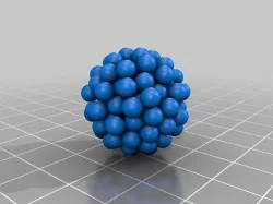 Random sphere agglomerate with connecting bonds (ε=44%, 2 mm bond)