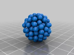Random sphere agglomerate with connecting bonds (ε=47%, 2 mm bond)