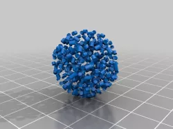 Random sphere agglomerate with connecting bonds (ε=57%, 1.4 mm bond)