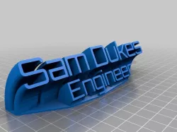 Sam Dukes Engineer name plate