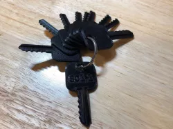 Schlage SC1 5 Pin house key w/label (Plus depth key files)