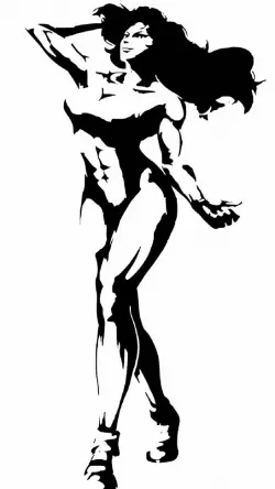 She Hulk stencil