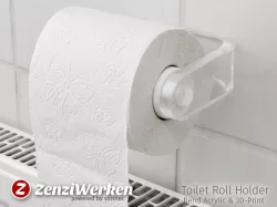 Toilet Roll Holder 'Clear & Clean'