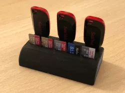 USB and Micro SD card holder