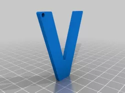 V shaped keychain