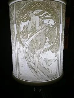 Alphonse Mucha Lampshade #1 (Four Seasons)