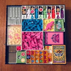 Board Game Insert for Dinosaur Island X-treme Edition & Totally Liquid - Fit (almost) everything in one box