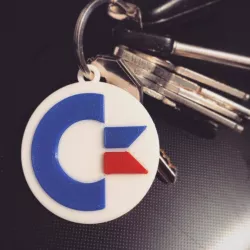 Commodore Logo Keychain