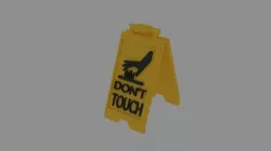 Don't touch my 3d printer - caution stand