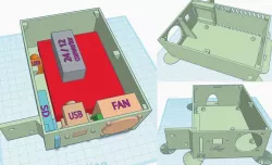 Ender 3 Pro case for MKS Gen L with SD/USB (or not) and 40x20 fan on the front