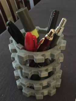 Gears Pencil Holder