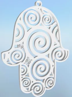 Hamsa with Swril Pattern
