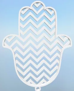 Hamsa with Zigzag Pattern 
