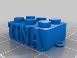 Lego Personalized Keychain