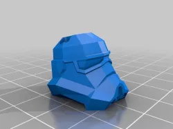 Low Poly StormTrooper Head Keyring