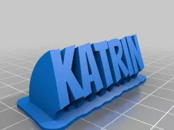 My Customized Sweeping 2-line name plate Katrin 2