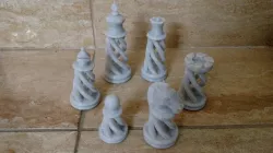 Remixed Knight and Pawn for Spiral Chess set