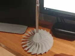 Spinning Jet Engine Fan Pen Holder