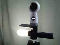 360 camera flashlight mount