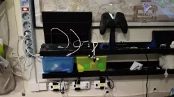 Charging corner using IKEA MOSSLANDA Picture ledge