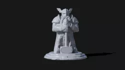 Dwarf Statue with Hammer