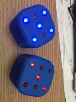 Electronic movement triggered  dice