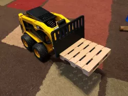 Forklift attachment for Bruder skid steer