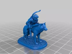 Halfling Ranger, Fighter on a Wolf