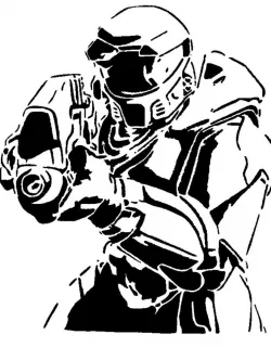 Halo Master Chief stencil 2