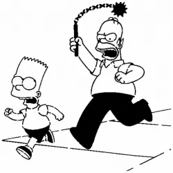 Homer and Bart stencil 2