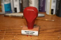 Improved Handle for JayOmega's Trump Lives Here Rubber Stamp