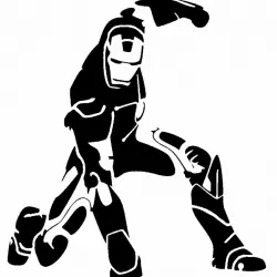 Iron man stencil 2
