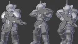 Kasrkin hellgun Squad x3