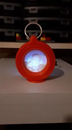 Lithophane fidget keyring