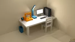Low Poly 3D Printer Playset