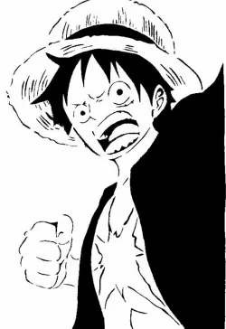 Monkey D. Luffy stencil