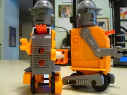 Mr. Defender 3d printed windup Robot  "Remix"