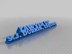 My Customized Sweeping 2-line name plate